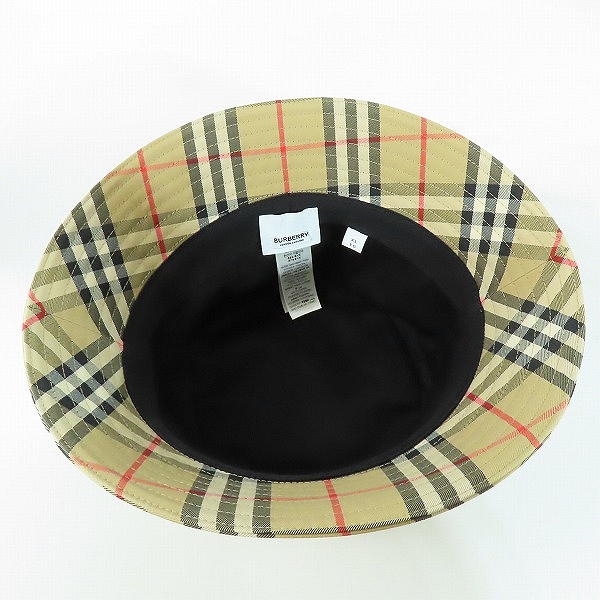 実際に弊社で買取させて頂いた【JPタグ】BURBERRY/バーバリー 2 PANEL BUCKET HAT CHECK チェック バケットハット 8026927/XLの画像 2枚目