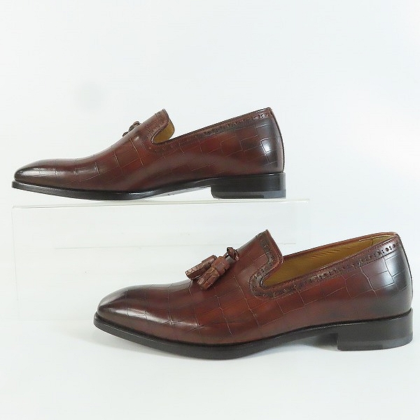 実際に弊社で買取させて頂いたFRANCESCO BENIGNO/フランチェスコ・ベニーニョ BRISTOL 型押し タッセルローファー 4872/5.5の画像 3枚目