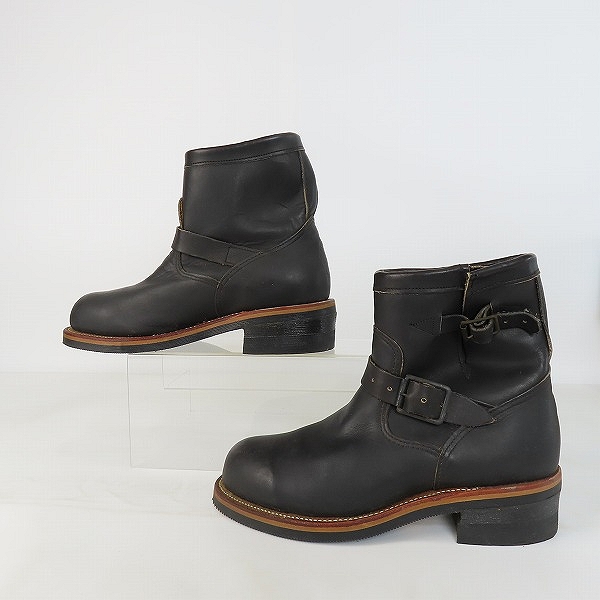 実際に弊社で買取させて頂いたCHIPPEWA/チペワ 7インチ スチールトゥ レザー ショートエンジニアブーツ 91002/7Eの画像 3枚目