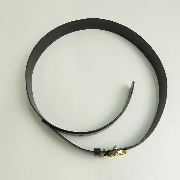 実際に弊社で買取させて頂いたdunhill/ダンヒル ロゴバックルレザーベルト ブラック/ゴールド 32/80の画像 5枚目