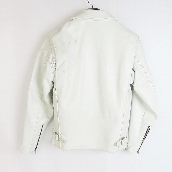 実際に弊社で買取させて頂いたSchott/ショット レザー ジャケット ホワイト/38の画像 1枚目