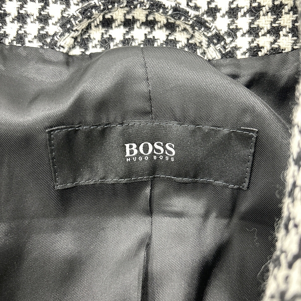 実際に弊社で買取させて頂いた【JPタグ】HUGO BOSS/ヒューゴボス DAIRON 千鳥格子柄ウールステンカラーコート 10231089/50の画像 2枚目