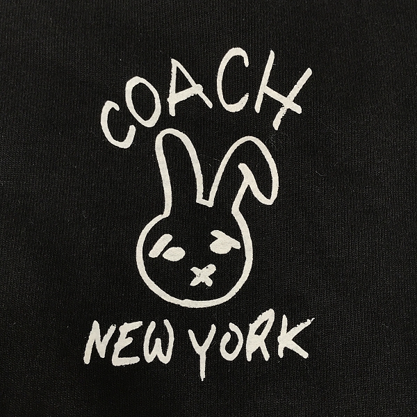 実際に弊社で買取させて頂いたCOACH/コーチ BUNNY T-SHIRT プリント 半袖Tシャツ/Sの画像 6枚目