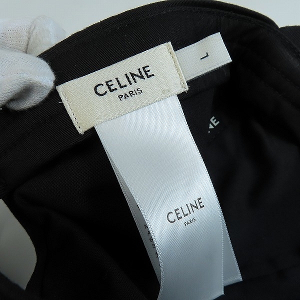 実際に弊社で買取させて頂いた【JPタグ】CELINE/セリーヌ ロゴ刺繍 ベースボール キャップ 2AUS9242N/Lの画像 6枚目