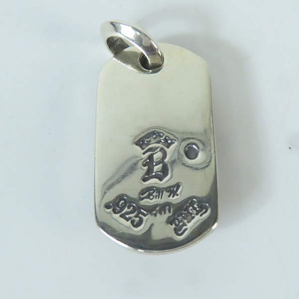 実際に弊社で買取させて頂いたBWL/ビルウォールレザー GRAFFITI w/2 SKULL & CROSSBONES/グラフィティ 2スカル クロスボーンズペンダント ドッグタグの画像 2枚目