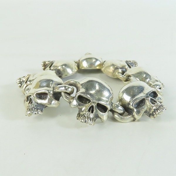 実際に弊社で買取させて頂いたCRAZY PIG/クレイジーピッグ 8 スカルリンク ブレスレット の画像 1枚目