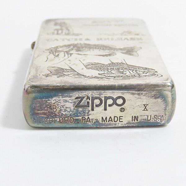 実際に弊社で買取させて頂いたZIPPO/ジッポー CATCH&RELEASE ROYAL COACH MAN/キャッチ&リリース 1994年製の画像 4枚目
