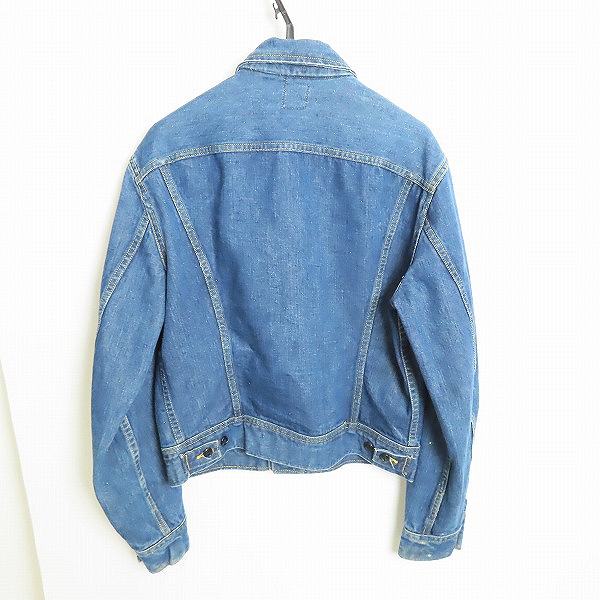 実際に弊社で買取させて頂いたLEE/リー 70S/70年代/四角黒タグ/M.R.表記 101-J ヴィンテージ/ビンテージ デニムジャケット/40の画像 1枚目