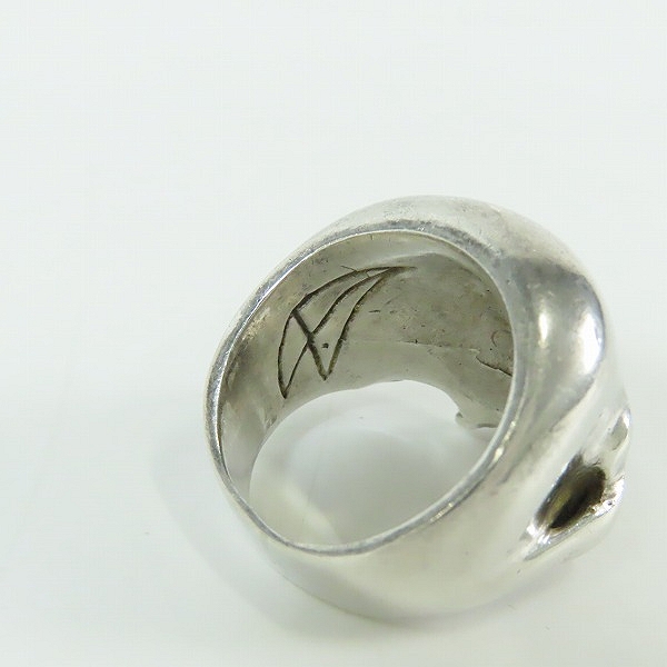 実際に弊社で買取させて頂いたCRAZY PIG/クレイジーピッグ ラージエビルスカルリング/19.5-20号の画像 4枚目