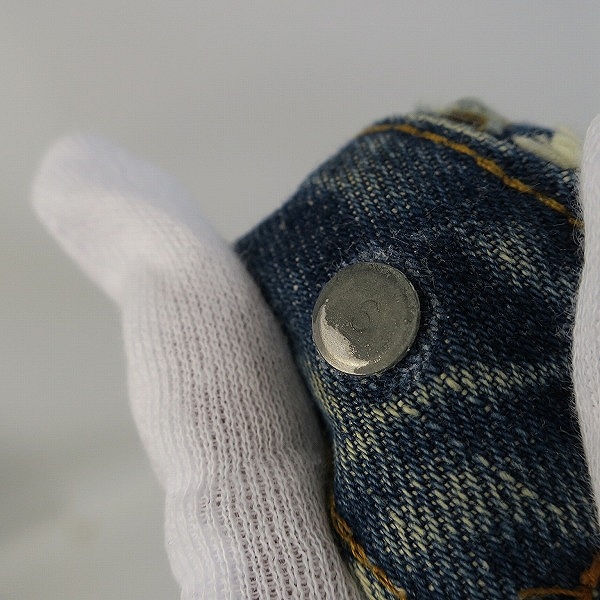 実際に弊社で買取させて頂いた【難あり】LEVIS/リーバイス 80s 501 66後期 ボタン裏6  ストレートデニム W38L33 の画像 7枚目