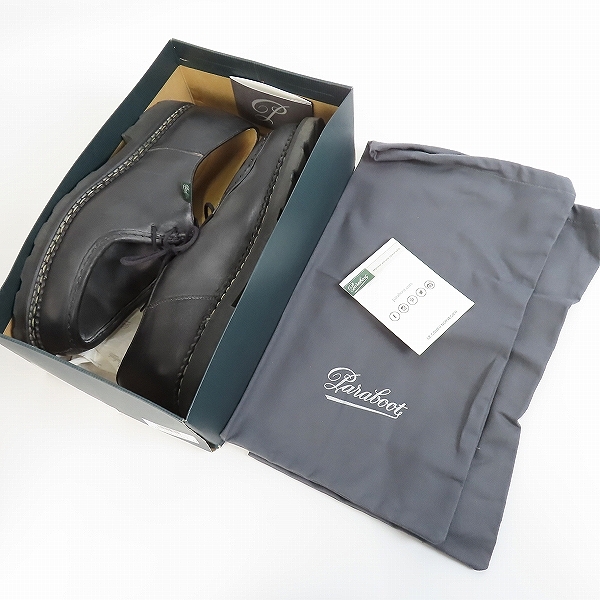 実際に弊社で買取させて頂いたPARABOOT/パラブーツ MICHAEL MARCHE Ⅱ/ミカエル レザーシューズ 715604 44の画像 7枚目