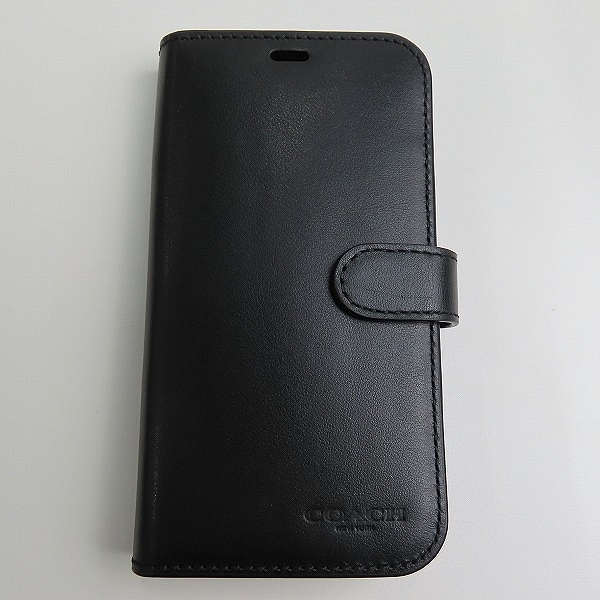 実際に弊社で買取させて頂いたCOACH/コーチ iPhone 11 Pro LEATHER WALLET CASE MIDNIGHT BLACK Leather カバーケース CIPH-007-BLK の画像 1枚目