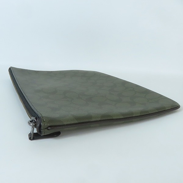 実際に弊社で買取させて頂いたCOACH/コーチ シグネチャー柄 PVCクラッチバッグ F66546の画像 2枚目