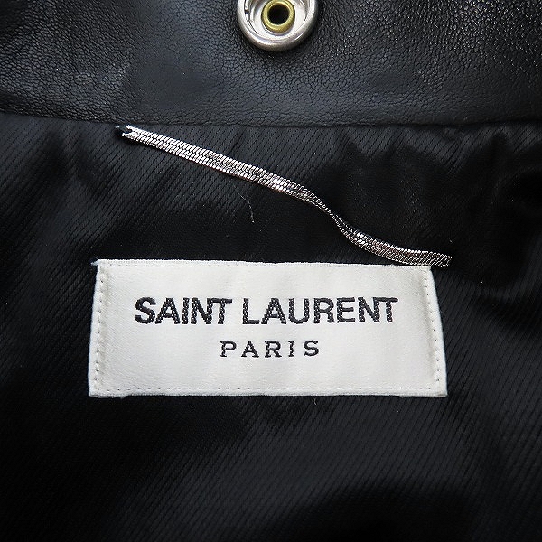 実際に弊社で買取させて頂いた【JPタグ】SAINT LAURENT PARIS/サンローランパリ 16SS ラムレザー ダブル ライダースジャケット L01O 397290 Y5YA1/42の画像 3枚目