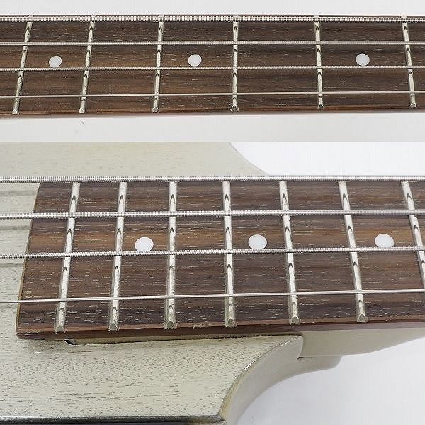 実際に弊社で買取させて頂いた★Epiphone/エピフォン Custom Shop Limited Edition Thunderbird IV TV Silver/サンダーバード 4弦エレキベースの画像 3枚目