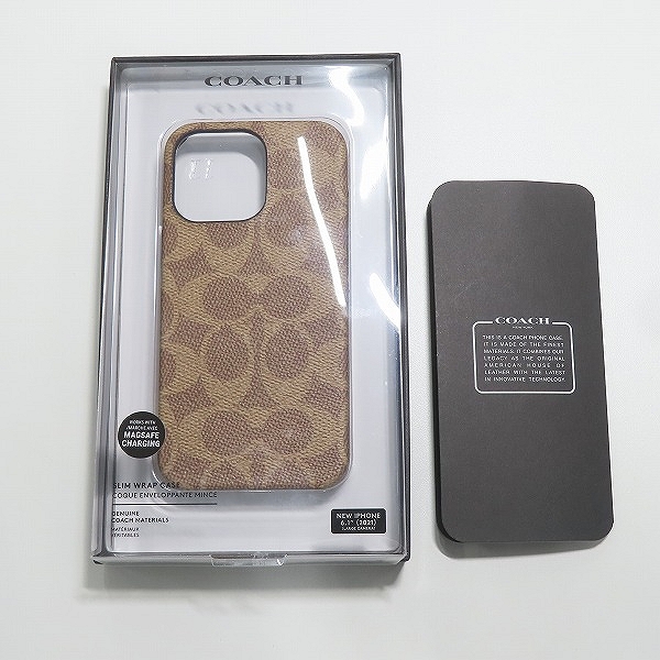 実際に弊社で買取させて頂いたCOACH/コーチ シグネチャー柄 iPhone 13/13Pro用 アイフォンケース/スマホケースの画像 5枚目