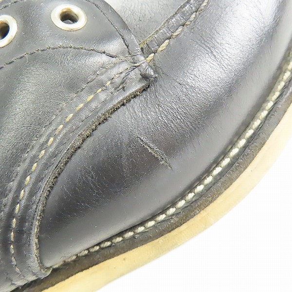 実際に弊社で買取させて頂いたRED WING/レッドウィング 刺繍羽タグ アイリッシュセッターブーツ ブラック/7.5Eの画像 8枚目
