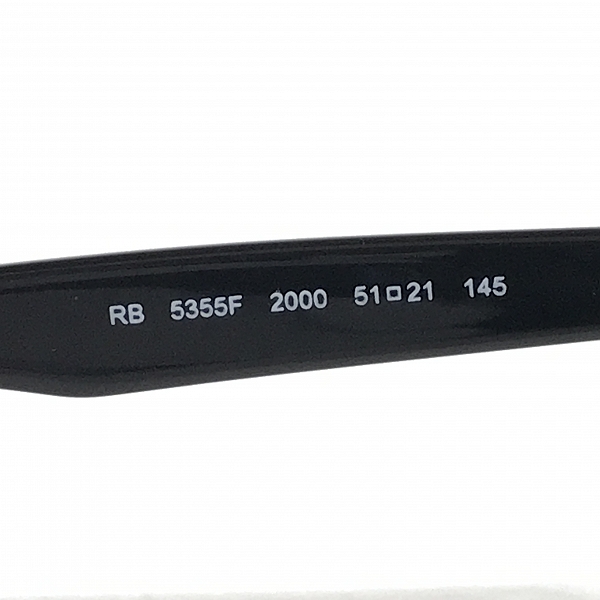 実際に弊社で買取させて頂いたRayBan/レイバン メガネフレーム/アイウェア 黒縁 RB5355F/2000の画像 6枚目