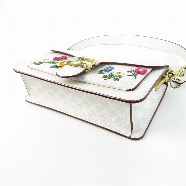 実際に弊社で買取させて頂いたCOACH/コーチ フラワー刺繍 ショルダーバッグ A2081-627の画像 2枚目