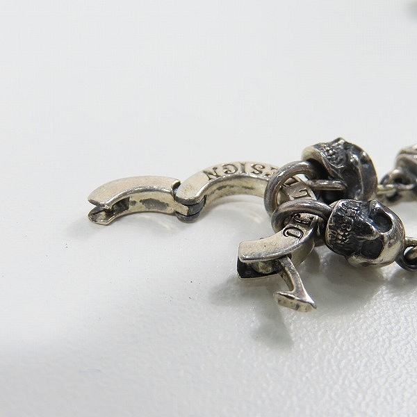 実際に弊社で買取させて頂いたDEAL DESIGN/ディールデザイン スカルズ＆クロスチェーンネックレスの画像 4枚目