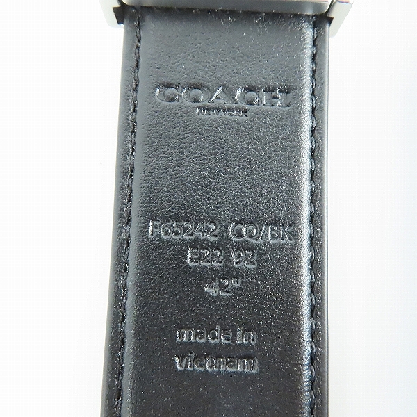 実際に弊社で買取させて頂いたCOACH/コーチ シグネチャー柄ベルト F65242の画像 3枚目