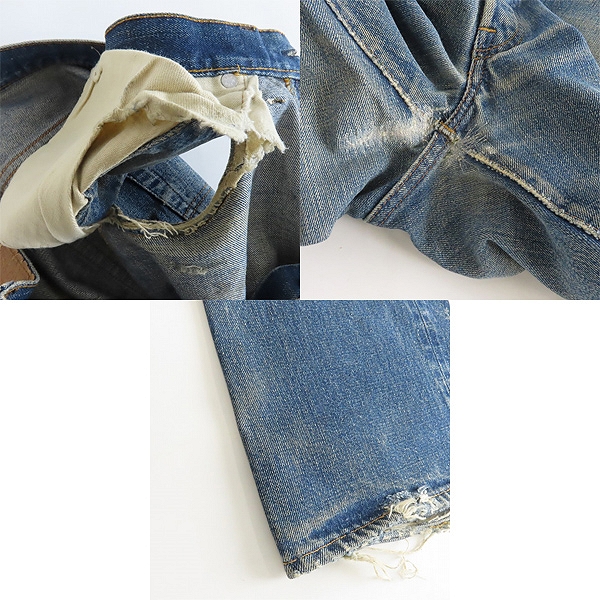 実際に弊社で買取させて頂いたLEVI'S/リーバイス 501 66前期 刻印6 スモールe 不均等V デニムパンツ /36の画像 7枚目
