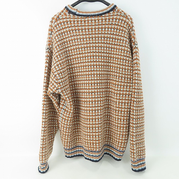 実際に弊社で買取させて頂いたBEAMS/ビームス 3ゲージ ジャカード クルーネック ニット 11-15-0499-147/XLの画像 1枚目