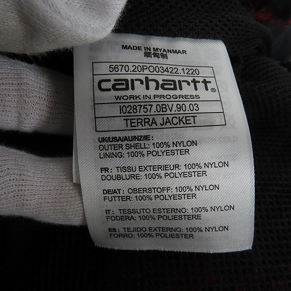 実際に弊社で買取させて頂いたCARHARTT/カーハート TERRA JACKET ナイロンジャケット/Lの画像 3枚目