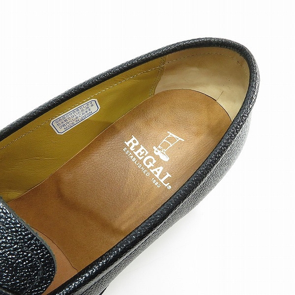 実際に弊社で買取させて頂いたREGAL/リーガル レザー ローファー/ ブラック JJ16/25の画像 4枚目