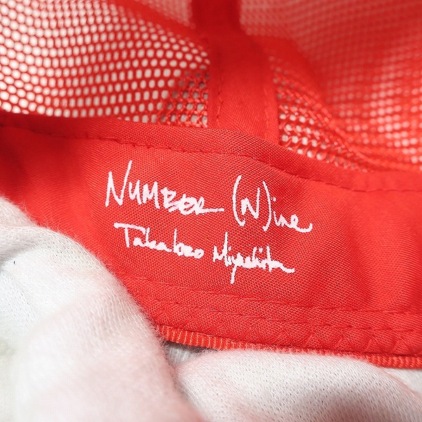 実際に弊社で買取させて頂いたNUMBER (N)INE/ナンバーナイン ガンズ期 FUCK メッシュキャップ レッド ONE SIZEの画像 6枚目