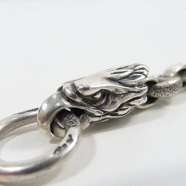 実際に弊社で買取させて頂いたBWL/Bill Wall Leather/ビルウォールレザー スクエアチェーンリンクブレスレット w/イーグルヘッドの画像 4枚目