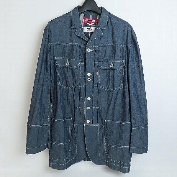 実際に弊社で買取させて頂いたeye CdG JUNYA WATANABE MAN×Levi's/ジュンヤワタナベ×リーバイス 21SS デニム カバーオール ジャケット WG-J929/L