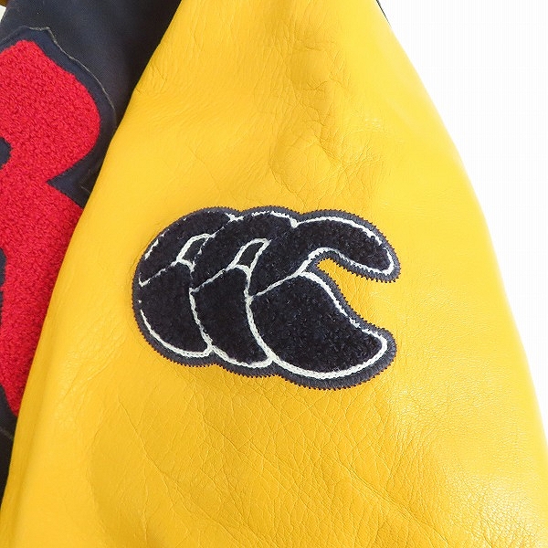実際に弊社で買取させて頂いた【未使用】CANTERBURY/カンタベリー STADIUM JACKET 袖レザー 刺繍 スタジャン RA73510 /Lの画像 6枚目