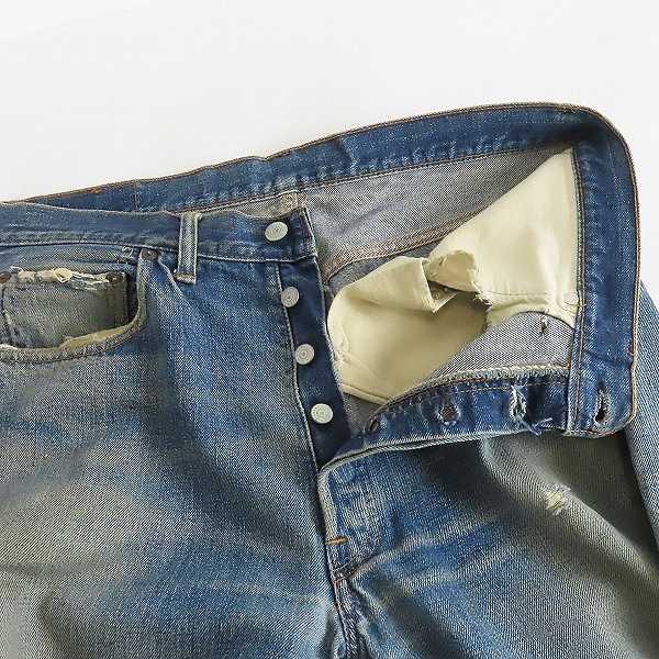 実際に弊社で買取させて頂いたLEVI'S/リーバイス 501 66前期 刻印6 スモールe 不均等V デニムパンツ /36の画像 2枚目