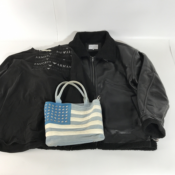 実際に弊社で買取させて頂いた【おまとめ】EMPORIO ARMANI/エンポリオアルマーニ GOTCHA/ガッチャ 他 バッグ/長袖Tシャツ/ジャケット 等