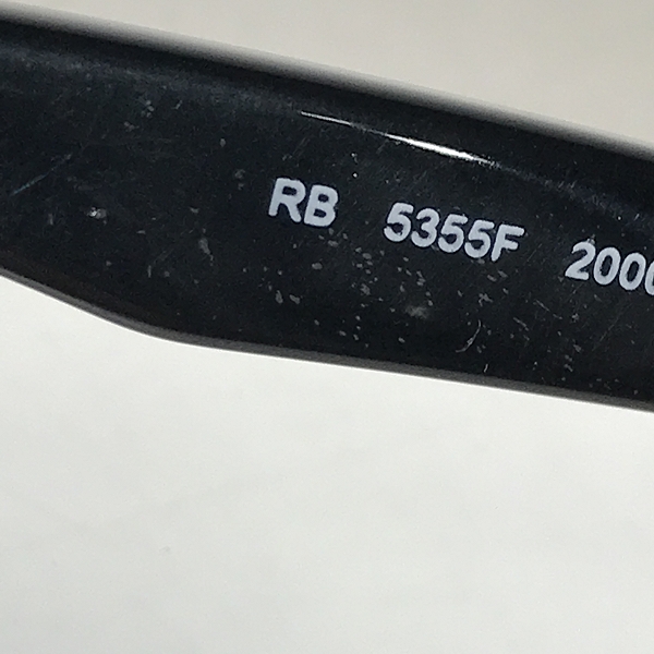 実際に弊社で買取させて頂いたRayBan/レイバン メガネフレーム/アイウェア 黒縁 RB5355F/2000の画像 7枚目