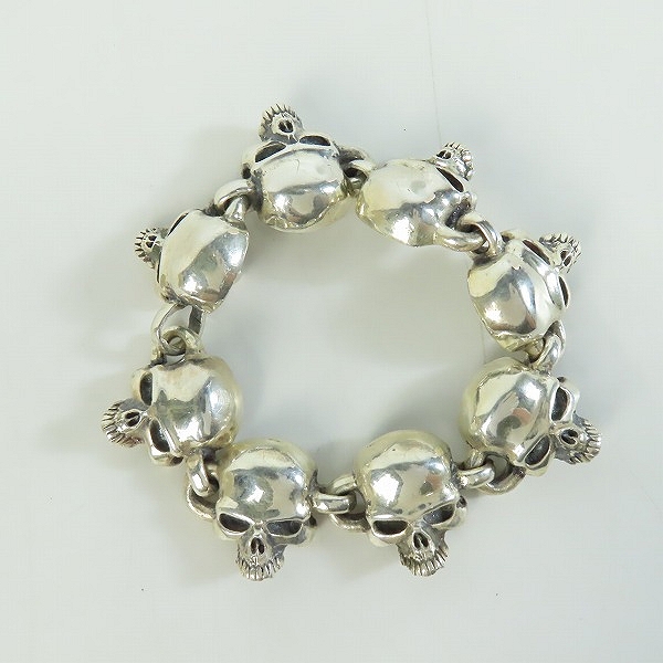 実際に弊社で買取させて頂いたCRAZY PIG/クレイジーピッグ 8 スカルリンク ブレスレット の画像 5枚目