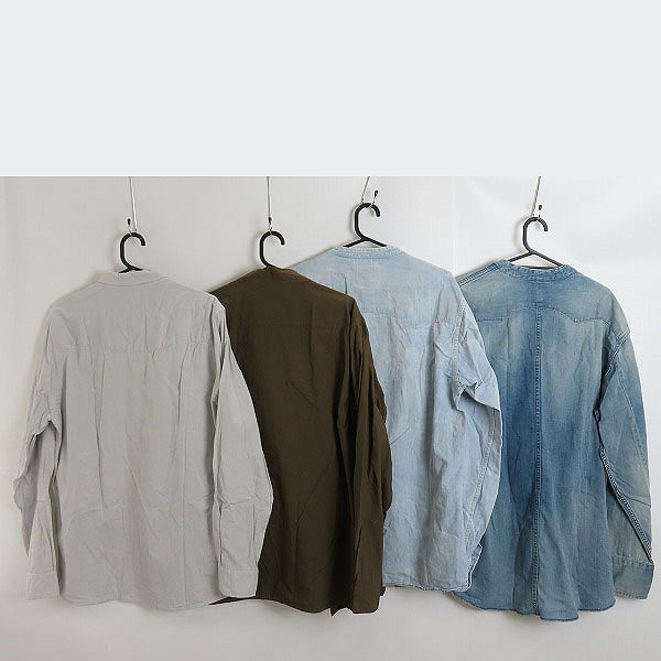 実際に弊社で買取させて頂いたUNITED ARROWS＆SONS/ユナイテッドアローズ UNUSED/アンユーズド ハーフジップデニム/デニムボタンシャツ等 4点セットの画像 1枚目