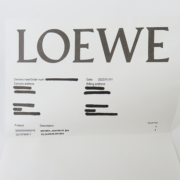 実際に弊社で買取させて頂いたLOEWE×ON/ロエベ×オン CLOUDVENTURE/クラウドベンチャー スニーカー L929282X09/25の画像 7枚目