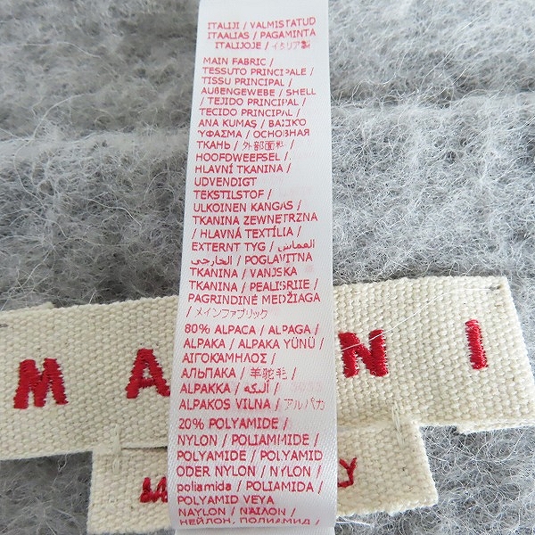 実際に弊社で買取させて頂いたMARNI/マルニ ロゴパッチ アルパカ マフラー  SCZC0033Q0UAW004の画像 3枚目