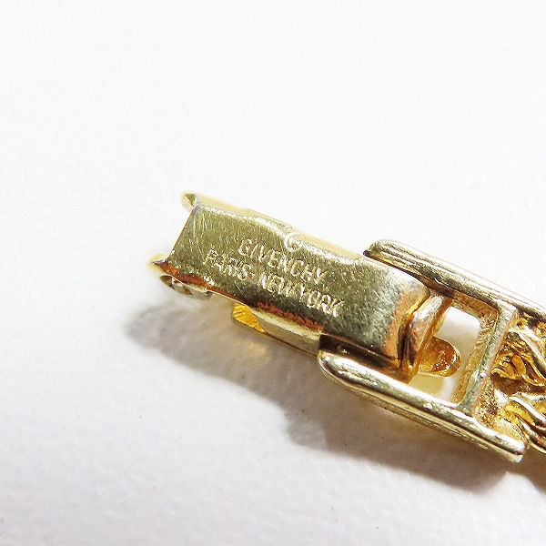 実際に弊社で買取させて頂いたGIVENCHY/ジバンシィ Gロゴ ラインストーン ツイストチェーン ブレスレットの画像 4枚目