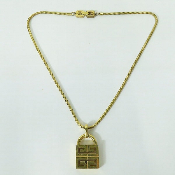 実際に弊社で買取させて頂いたGIVENCHY/ジバンシィ 4Gロゴネックレス ゴールドの画像 7枚目