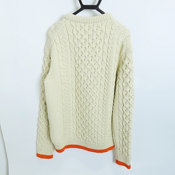 実際に弊社で買取させて頂いたuniform experiment / ユニフォームエクスペリメント COTTON CABLE CREWNECK KNIT  ケーブルニット/UE-202076/3の画像 1枚目