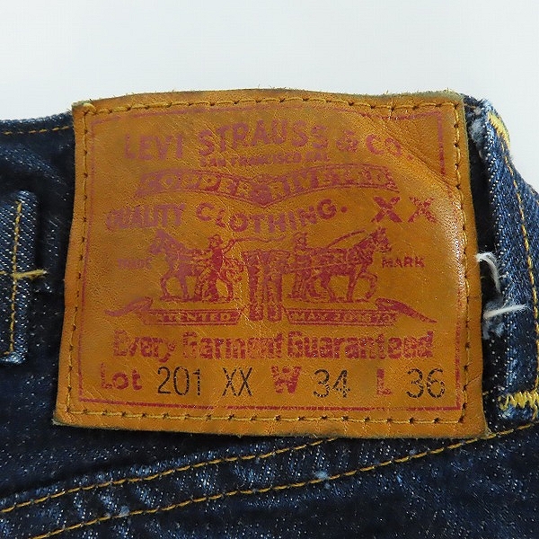 実際に弊社で買取させて頂いたLevi's/リーバイス 201XX 刻印555/バレンシア工場製 復刻 ビッグE デニムパンツ/ジーンズ 201-0003/W34L36の画像 2枚目