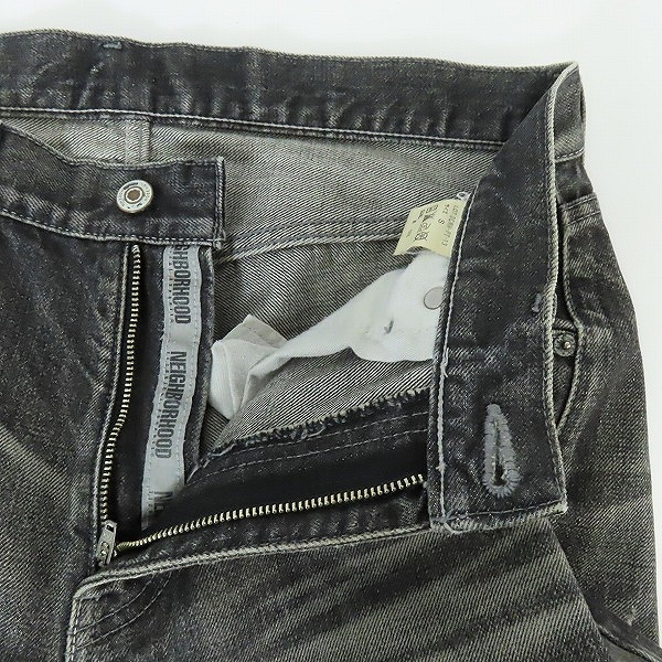 実際に弊社で買取させて頂いたNEIGHBORHOOD/ネイバーフッド 052EX BASIC STRAIGHT FRAGMENT SAVAGE ダメージ加工 デニム DCNH-PT-13/S の画像 5枚目