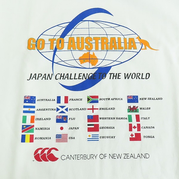 実際に弊社で買取させて頂いたCanterbury/カンタベリー GO TO AUSTRALIA  国旗プリント クルーネックTシャツ JCFWD-MD/Lの画像 5枚目