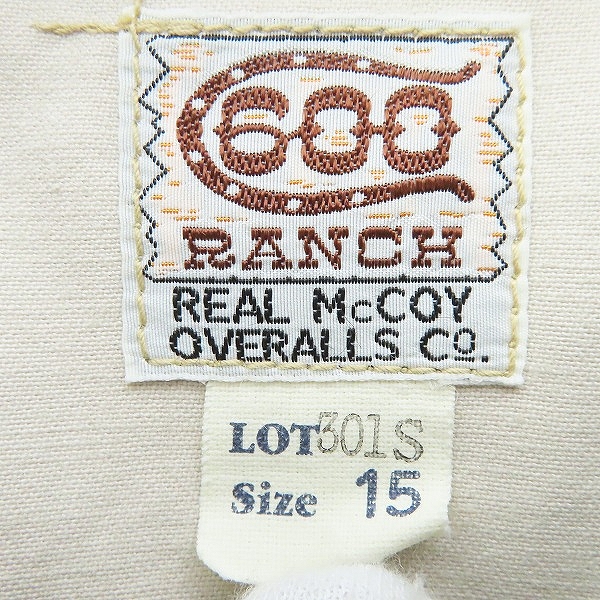実際に弊社で買取させて頂いたThe REAL McCOY'S/リアルマッコイズ ウエスタンシャツ 301S/15の画像 2枚目