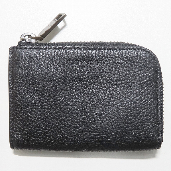 実際に弊社で買取させて頂いたCOACH/コーチ L字ファスナー シグネチャー キーチェーン付きコインケース ブラック