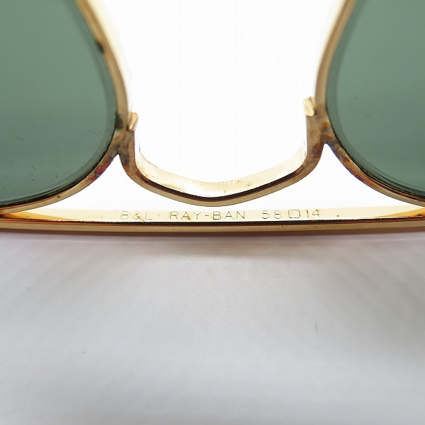 実際に弊社で買取させて頂いたRay-Ban/レイバン B&L/ボシュロム社製 ティアドロップ型 アイウェア/サングラス ゴールド の画像 6枚目