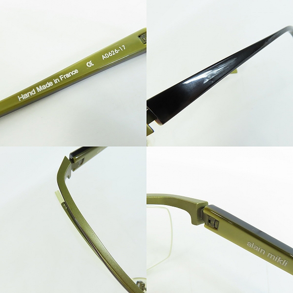 実際に弊社で買取させて頂いたalain mikli/アランミクリ TITANE アイウエア/メガネフレーム A0626-17の画像 9枚目